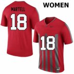 Women's Ohio State Buckeyes #18 Tate Martell Throwback Nike NCAA College Football Jersey Limited BTU0144MA